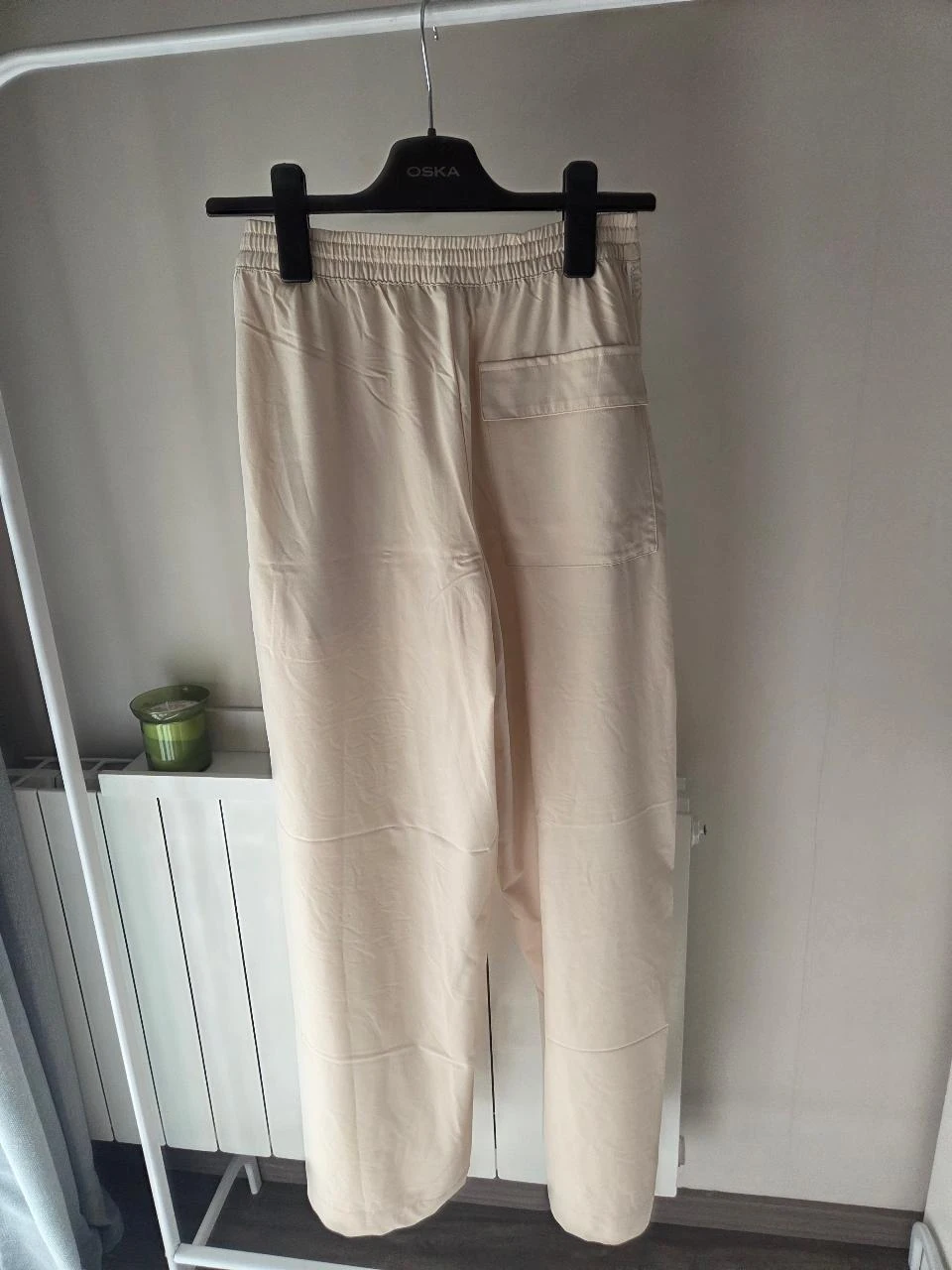Cream fluid wide-leg trousers Oysho casual chic loungewear – Size XS–New – photo 6